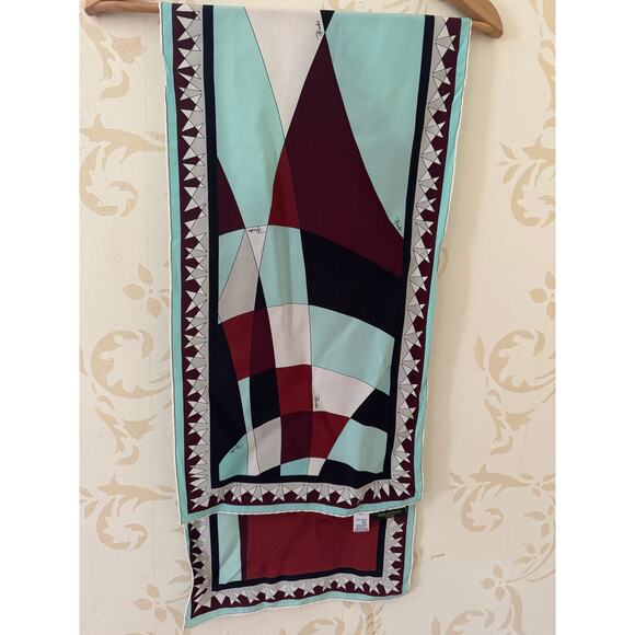 Italy Emilio Pucci Firenze Vintage Beautiful 100% Silk Scarf - Picture 4 of 4